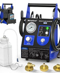 F109 Automatic Brake Bleeder Kit with Electric Brake Fluid Exchanger, adapters, and hoses for one-person operation.