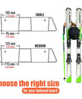Kickass Oakwood Ski Rack With 3 Hooks Wall Mount Storage For Skis Snowboards Longboards with size guide for skis.