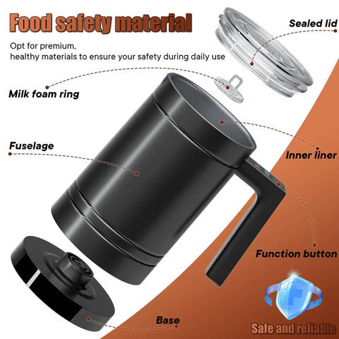 4 In 1 Milk Frother And Steamer For Home Baristas With Hot And Cold Froth Milk Warming And Chocolate Milk Maker