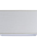 Off White Linen Rectangle Lamp Shade With Brass Spider Fitter Hardback Construction 16 Inch Wide Front View