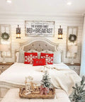 Bedroom with two 2 In 1 Black Rustic Wall Light With Industrial Glass Shade Lantern Metal Wall Sconce above bed