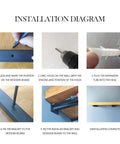 4 Pack Heavy Duty Floating Shelf Brackets 10 Inch Wall Mounted Industrial Metal Brackets installation diagram.