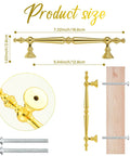 Heavy Duty Vintage Gold Cabinet Drawer Pulls Sweet Set Of 10 Handles With Antique Brass Finish product size detail 7.32 inches long