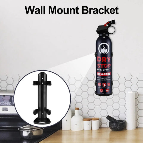 12 Pack Grab And Go Dry Fire Spray Ace Safety Gear For Kitchen Grease Or Car Electrical Fires with wall mount bracket.