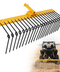 Tow Behind 60 Inch Dethatcher Rake With 21 Steel Tines For Tractors Category 1 Three-Point Hitch Yard Cleanup Attachment