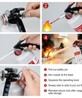 Instructions for Six Pack 2.5 Lb Abc Dry Chemical Fire Extinguishers Offer Heavy Duty Beast Mode Protection With 1A 10B C Rating.