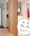 Room interior with All Purpose Adjustable Pivot Door Hinge With 360 Degree Rotation And Concealed Pivot hardware displayed inset.