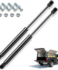 Heavy Duty Gas Struts Pair Featuring 20 Inch 150 Pound Lift Support Shocks For Trunk Or Tailgate with mounting hardware.