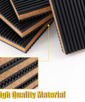 Heavy Duty Rubber And Cork Vibration Isolation Pads Four Pack Six Inch Industrial Shock Absorbers For Air Units Washers Compressors And HVAC showcasing high-quality rubber and cork layers.