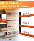 Heavy Duty Wood Organizer Lumber Rack Wall Mount Cantilever Shelves Tough As Nails 3 Level Holds Up To 600 Lbs diagram