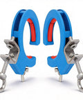 65mm Cable Tray Roller Set With Pro Grade Adjustable Wire Pulling Pulley Nylon Guide Wheel And Stainless Steel Bracket For Seamless Cable Runs In Inside And Outside Corner Electrical Installations. Blue nylon cable tray roller set with stainless steel bracket