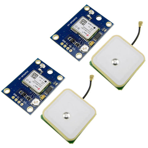 2 Pack Positioning Logic Node For Prototyping And MCU Projects With GY-NEO6MV2 Data Acquisition Module and Ceramic Signal Element