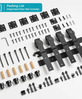 Heavy Duty 80 Inch Bi Folding Sliding Barn Door Hardware Track Kit With Silky Smooth Black Rollers For Quick Room Division And No Sweat Installation complete hardware components assembled neatly.