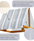 All Season Protection 43 By 90 Inches Swing Set Canopy Replacement Tarp Made From Waterproof 600D Oxford Cloth with Stripe Pattern