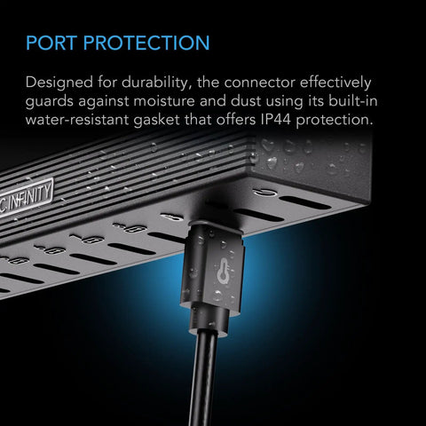 Close-up of Sensor Extension Cord for Controller AI Plus with water-resistant gasket and IP44 protection.