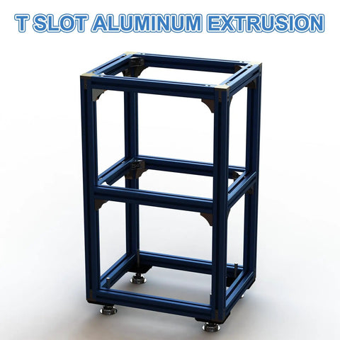 Heavy Duty T Slot 4080 Aluminum Extrusion Profile 600mm Anodized Black frame structure for 3D printer mods and CNC machining.