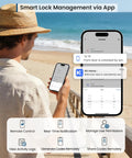 Smart Lock Management via App showcasing user interface of Built Tough WiFi Keypad Deadbolt For Your Front Door Zero Hassle Smart Lock.