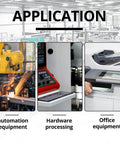 Application uses for Push Pull Solenoid 35mm Stroke DC 24V Linear Actuator in automation, hardware processing, and office equipment.