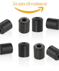 Heavy Duty Ski Wall Mount Storage Rack Eight Pack Edge Safe Vertical Hangers showing 8 vulcanized rubber mounts.