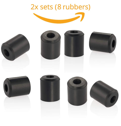 Heavy Duty Ski Wall Mount Storage Rack Eight Pack Edge Safe Vertical Hangers showing 8 vulcanized rubber mounts.