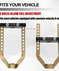 Universal CV Joint Puller and Propshaft Separator Tool with 9-hole adjustment for easy axle removal, fits most vehicles.