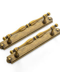 Gotta Have These Antique Brass Cabinet Pulls 2 Pack Featuring Classic Turned Spindle Shape And Chunky Decorative Backplate 5 Inch