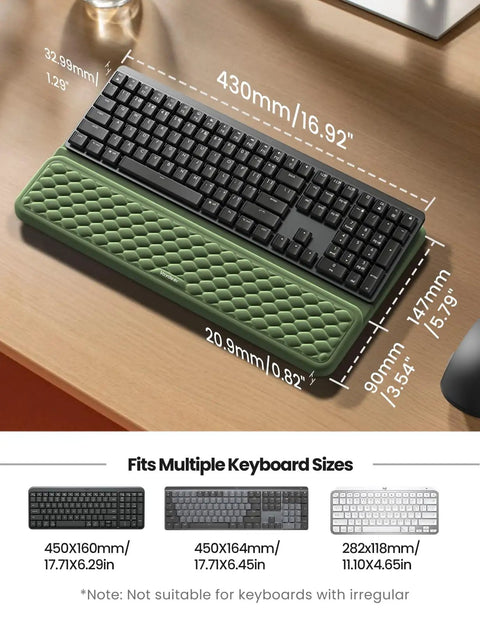 All In One Ergonomic Keyboard Stand With Built In Wrist Rest And Memory Foam Pad No Slip Desk Cushion For Comfortable Typing