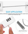 3 Piece Abs Window Locks With Coded Lock No Tool Needed Install Kidproof Security For Freezer And Cabinets strong steel wire