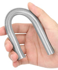 Top Rated Super Elastic Steel Spring Tube Bender 5 Pack 21cm For PVC Electrical Wire And Soft Copper Aluminum Tubing held in hand.