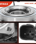 Close-up of Heavy Duty Front Wheel Bearing Hub Assembly For Ford F250 F350 Super Duty 4wd showing details and ABS connector.