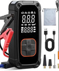 Portable 150 PSI Tire Inflator Air Compressor With Built In Gauge For Cars Motorcycles Bikes And Balls Dual Type Electric Pump Orange Color Fast Auto Shutoff Compact Travel Ready On The Go