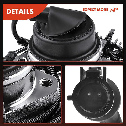 Close-up of Front Wheel Bearing Hub Assembly Pair featuring ABS Sensors, suitable for 05-11 Ford Crown Vic, built tough.