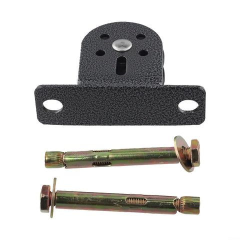 Heavy Duty Silent Fixed Pulley With Double Bearing And Stainless Steel Wire Rope Block For 3mm To 10mm Cable Lifting Rigging Gear components including metal fixture and bolts.