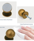 Built Like A Tank Solid Zinc Alloy Cabinet Knobs 10 Pack Antique Brass Single Hole Ball Drawer Pulls For Kitchen Cabinets And Dressers Classic Patina No Sweat Mount Pro Grade Hardware, showing easy-to-clean design.