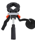 Quick Tension Adjustable Strap Clamp For Pro Level Woodworking And Swifter Picture Frame Assembly Featuring A Heavy Duty 32 Foot Nylon Webbing Strap With Slick Lever Action And No Fuss Rotation Handles, showing clamp mechanism with nylon strap rolled.