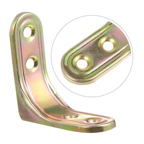 Heavy Duty Corner Braces 20 Piece Set Thickened Steel Right Angle Brackets featuring concealed mounting holes, close-up detail.