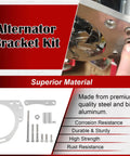 Low Mount Alternator Bracket With Double Hump Heads Adjustable Billet Kit for Small Block Chevy SBC 305 327 350 V8