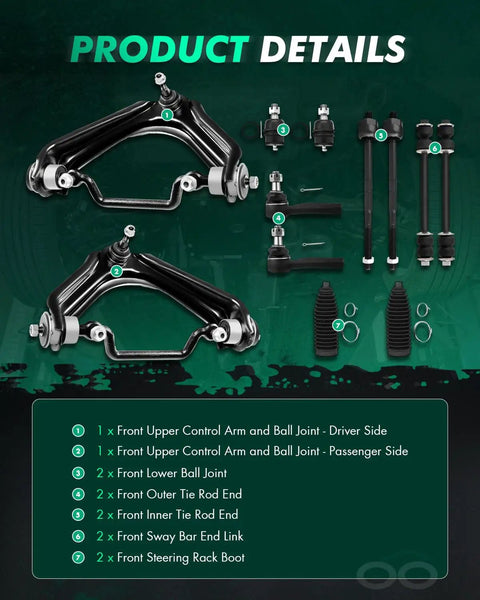 Full Frontend Suspension Swap Kit For Ford Explorer And Mercury Mountaineer 2002 To 2005 showing control arms and components.