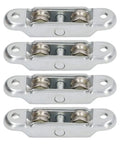 Heavy Duty Stainless Steel Double Wheel Roller Pulleys 4 Pack Dead Silent Glide Track Wheels for sliding closet doors