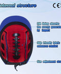 Inside view of Lightweight Bump Cap With Reflective Stripes, Breathable Baseball Cap Style Head Protection Hat For Men And Women, ABS Shell EN 812 Certified, Black With Light, Large, showing EVA lining and size adjustment strap.
