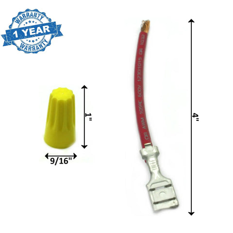 279457 Dryer Heating Element Connecting Wire Replacement Kit With 3 Inch Wires And 5/16 Inch Female Spade Connectors Includes Wire Nuts