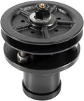 Top Shelf Heavy Duty Spindle Assembly Pull Sheave Kit Part 50051388 features a black pulley with mounting hardware for Bush Hog mowers.