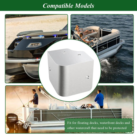 316 Stainless Steel Pontoon Boat Deck Corner Caps For 90 Degree Rounded Corners Not For Right Angles Marine Grade Deck Hardware