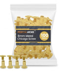 Rock Solid 100 Pack Chicago Screw Binding Posts With Heavy Duty Brass Plated Finish For Scrapbooking Photo Albums And Leather DIY Craft Projects That Truly Delivers The Goods in a clear packaging with a label.