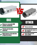 Comparison of two dryer heating element replacements showing OE quality benefits over others. Dryer Heating Element Replacement For DLE Series Dryers Fits DLE2101W DLE2516W DLE3777W DLE0442W DLE5977B DLE7177WM DLEX8377NM Replaces 5301EL1001A And 5301EL1001H Quick Heat Durable Coil Easy Install.