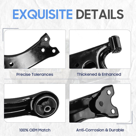 Detailed views of Fit New Lower Control Arms Ball Joints And Sway Bar Links Into Your Toyota Corolla Front End.