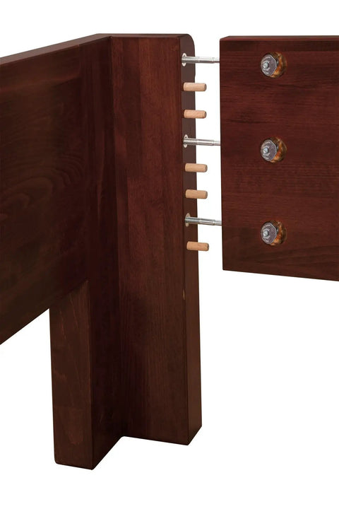 Heavy Duty Knockdown Connectors For Super Slick Furniture Assembly Beasty Metal Hardware With Quick Release Hex Bits No Sweat DIY Cabinet Joinery And Leg Mounting 10 Pack Bundle installed on wood frame.