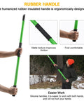 Extendable 27 Feet Tree Pole Pruner With Adjustable Height showing rubber handle and grip details