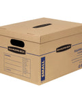 Ten Pack Of Medium Moving Boxes Built Tough With Reinforced Handles No Tape Assembly Required Easy To Pack And Stack Comes With Labeling Spots And Lift Off Lids For Quick Access Perfect For Any Big Move, sturdy cardboard box with lift-off lid
