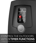Rock Solid Waterproof Dusk To Dawn Plug In Outdoor Light Timer With Wireless Remote control panel with timer functions